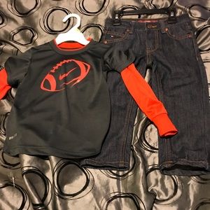 Nike Shirt & Tommy Hilfiger Jeans Toddler Boys